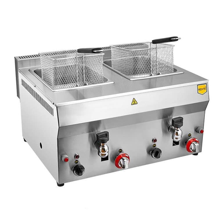 REMTA R113CE ÇİFTLİ MUSLUKLU LPG'Lİ FRİTÖZ