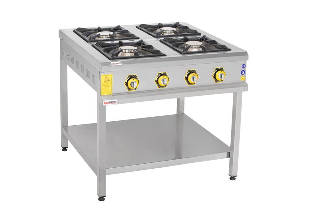 İnoxmaster Taban Raflı Ocak Dörtlü 90x90 Gazlı/Lpg