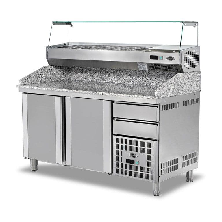 Empero Granit Tablalı Saladbarlı Buzdolabı 3 Kapılı