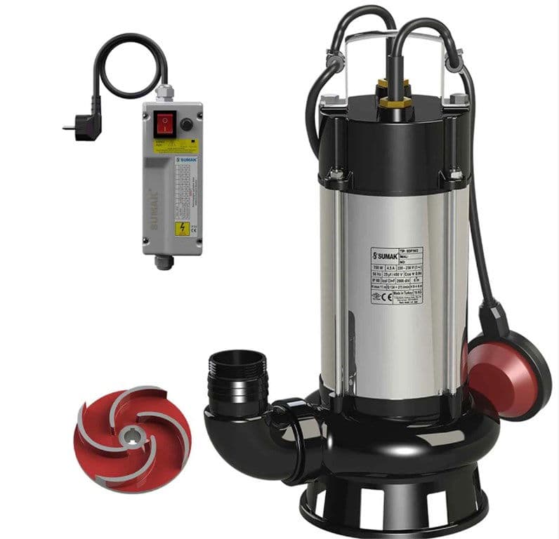SUMAK SDT 20/2Y AZ KİRLİ SU DALGIÇ POMPASI 32,5 m³/h