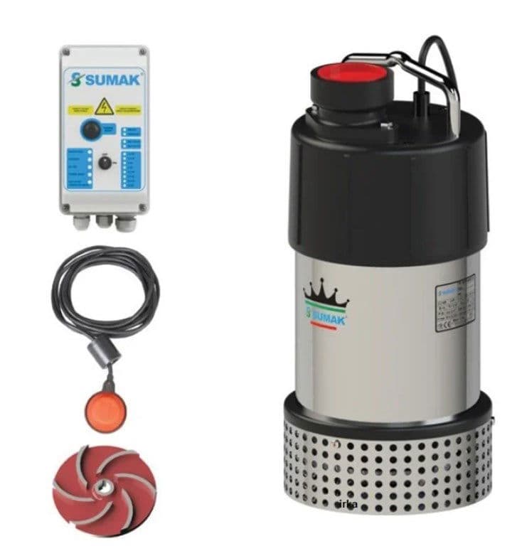 SDTV 30/2,5 Z GÖMLEK SOĞUTMALI ATIKSU DRENAJ POMPASI 55 m³/h