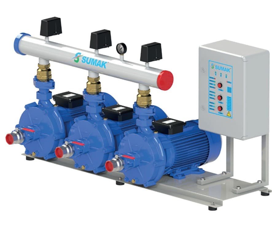  SMKTC 750/2 EMİŞLİ ÇİFT KADEMELİ ÜÇ POMPALI HİDROFOR