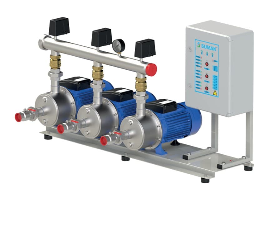  SMINOXH 12C 300/3T EMİŞLİ ÜÇ POMPALI HİDROFOR