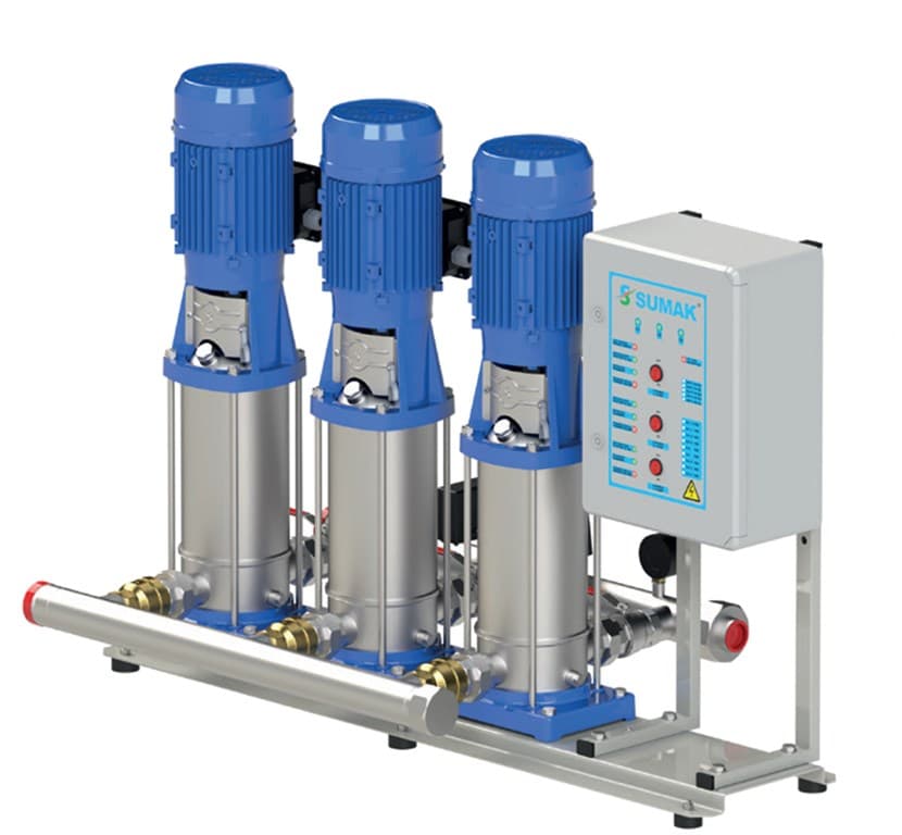  SHTP16 C 750/14 DÜŞEY MİLLİ KADEMELİ ÜÇ POMPA HİDROFOR