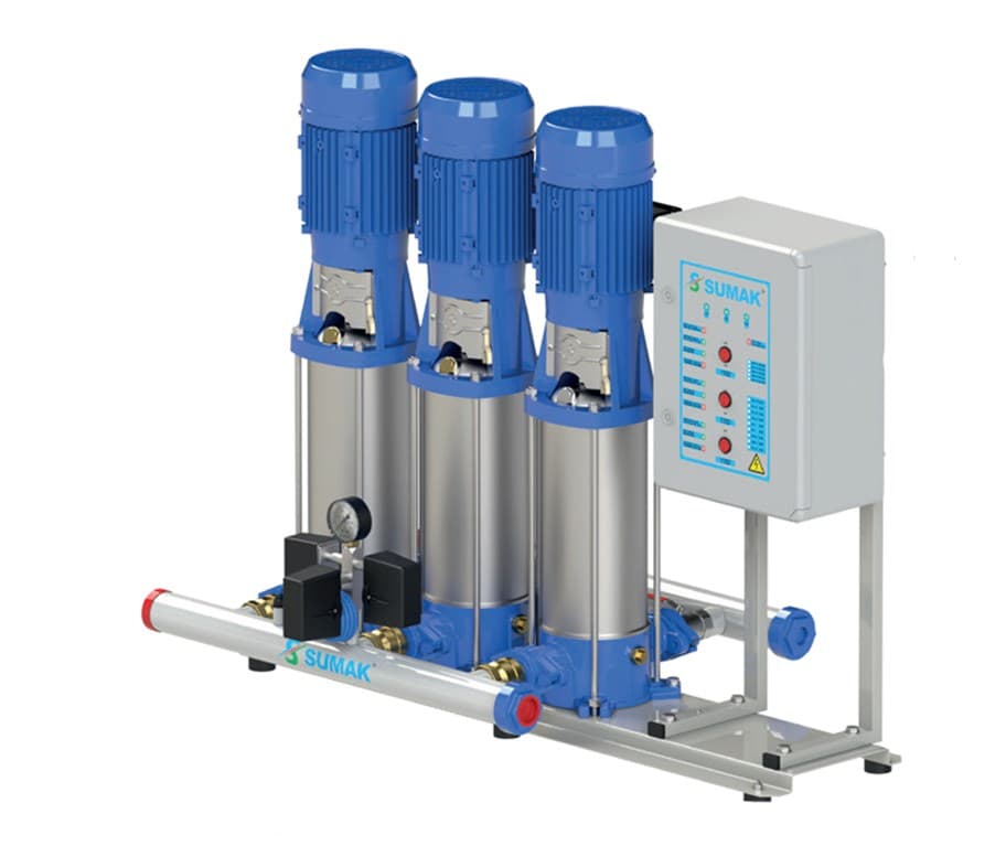  SHTPD8 C 220/8 ÜÇ POMPALI ÇARK VE DİFİZÖRLÜ HİDROFOR