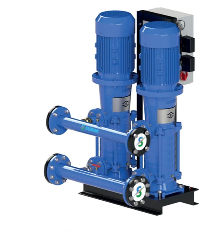 SHT65/3B DÜŞEY MİLLİ KADEMELİ ÇİFT POMPALI HİDROFOR