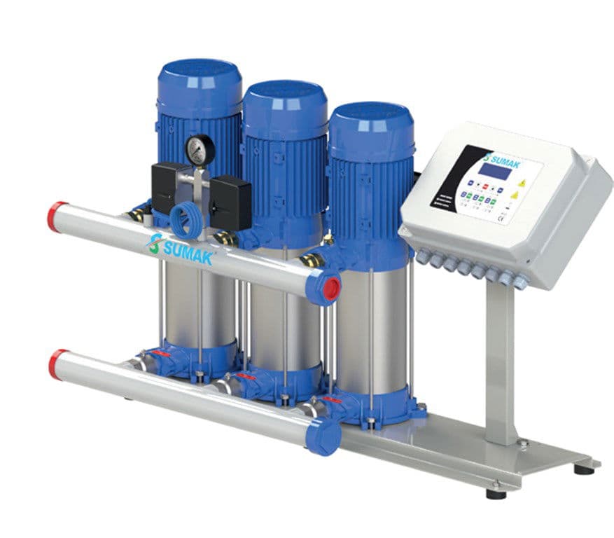  SHT8C 400/10 SMART DÜŞEY MİLLİ KADEMELİ ÜÇ POMPA HİDROFOR