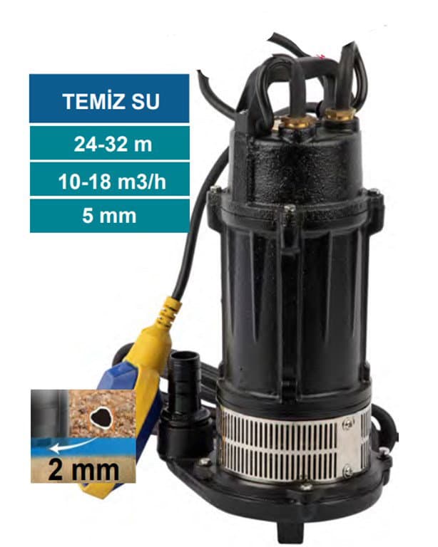 PDX1100F DÖKÜM GÖVDELİ KESON KUYU POMPASI 18m3/h