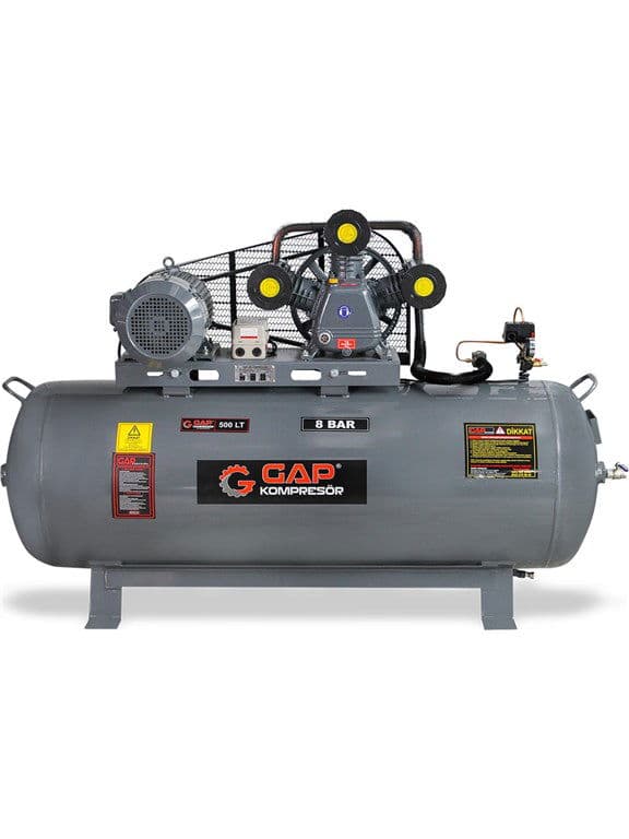 GAP 500 L 3 Kafa 8 Bar 10 HP Pistonlu Hava Kompresörü