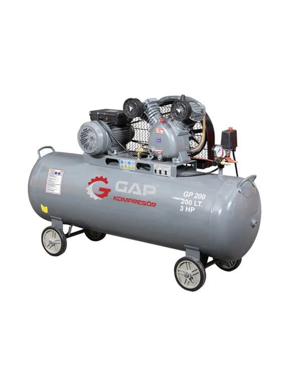 GAP 200 L 2 Kafa 8 Bar Pistonlu Hava Kompresörü
