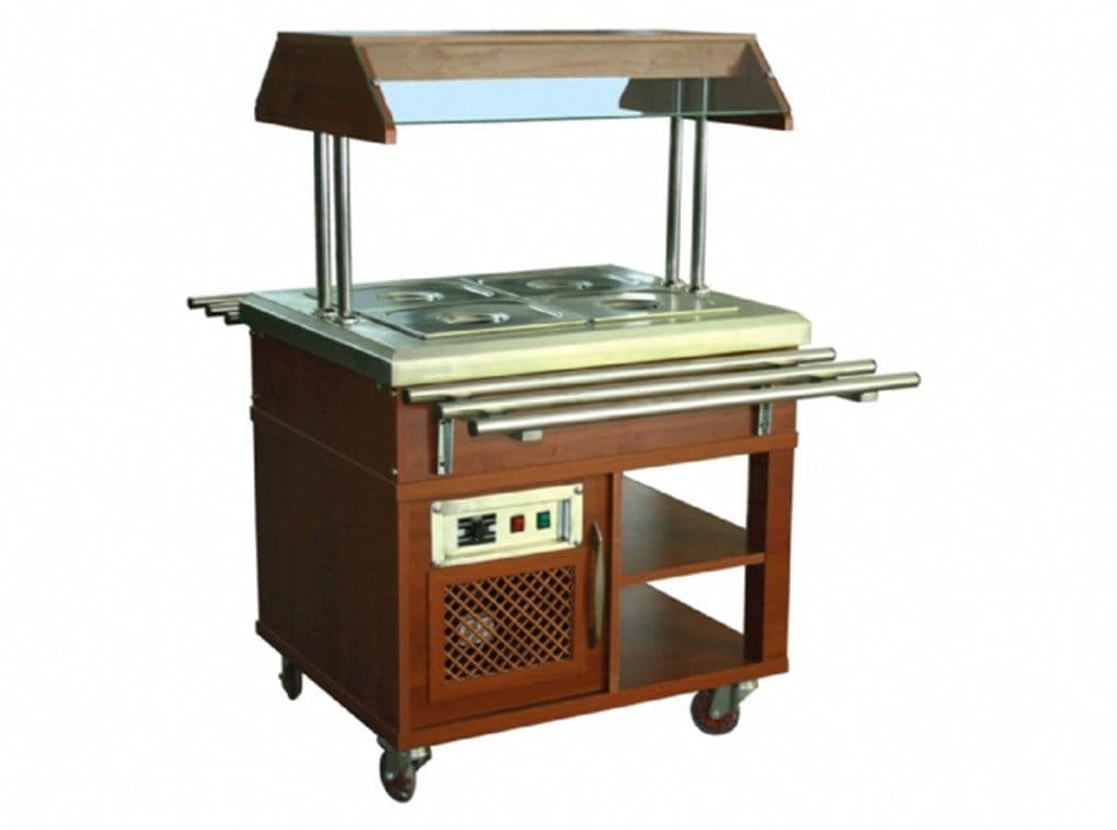 Atalay ASSB - 02 Ahşap Kaplama Orta Tip Saladbar