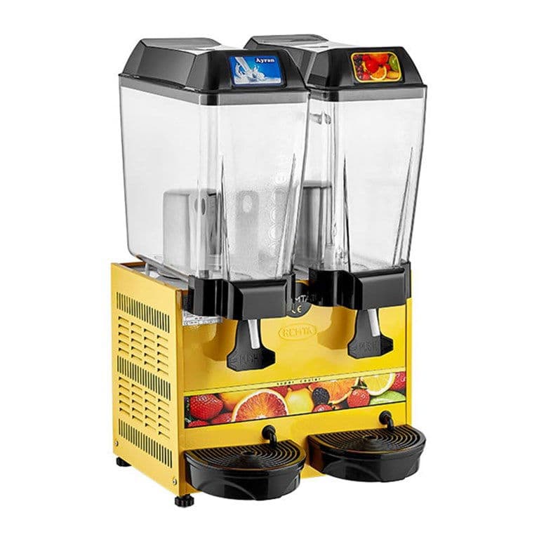 ST13 2 Hazneli Şerbet Ve Ayran Soğutucu, 20+20 L, Sarı