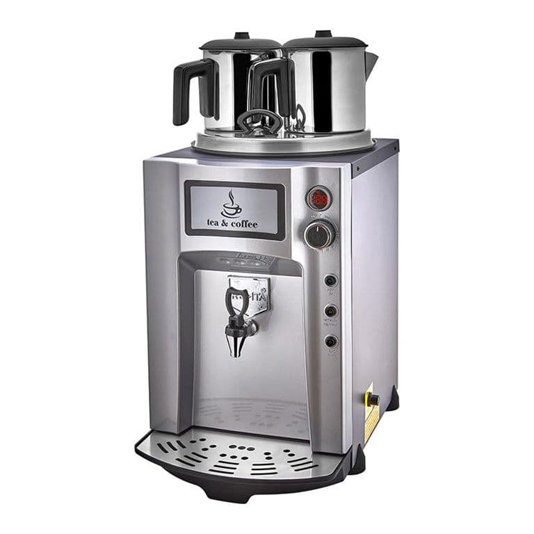 Remta DE12P 2 Demlikli Jumbo Çay Makinesi, 15 L, Gri