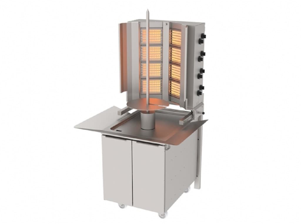 ADG- 8 D Gazlı Alt Arabalı Duvara Monte Döner Makinesi