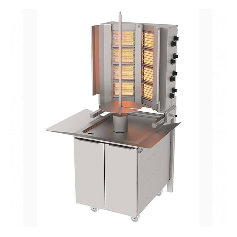 ADG-8 D S Gazlı Alt Arabalı Duvara Monte Döner Makinesi