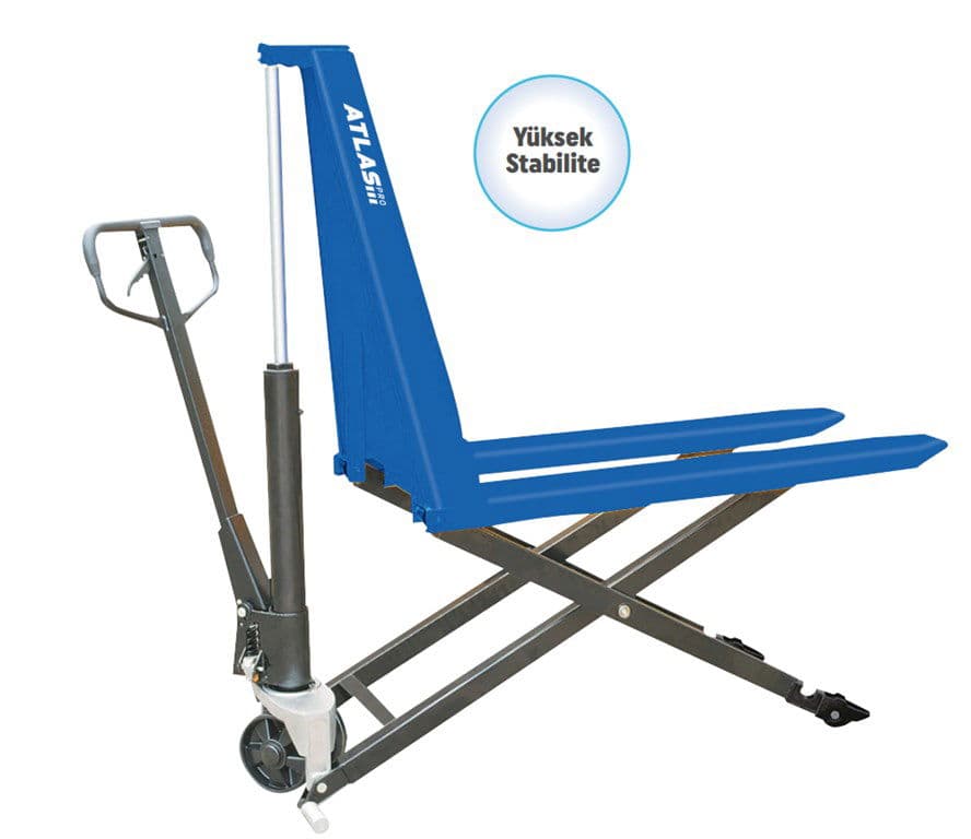 Atlas Pro 1 Ton ATTPS Yüksek Şaseli Makaslı Transpalet