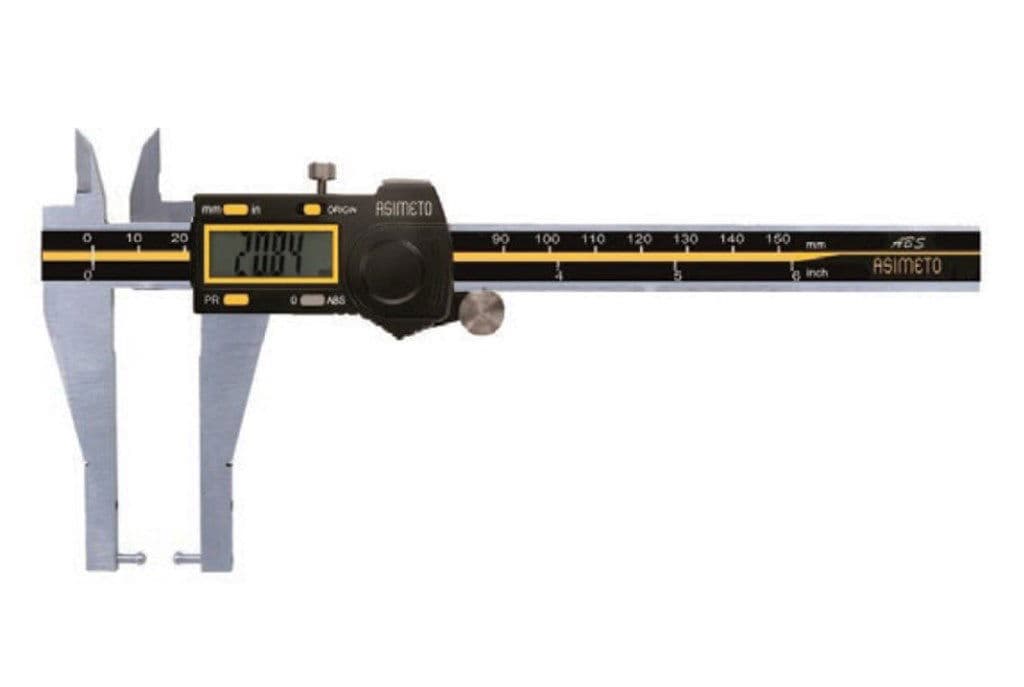 Asimeto 0-200 mm x 0,01 Değiştirilebilir Uçlu Dijital Kumpas
