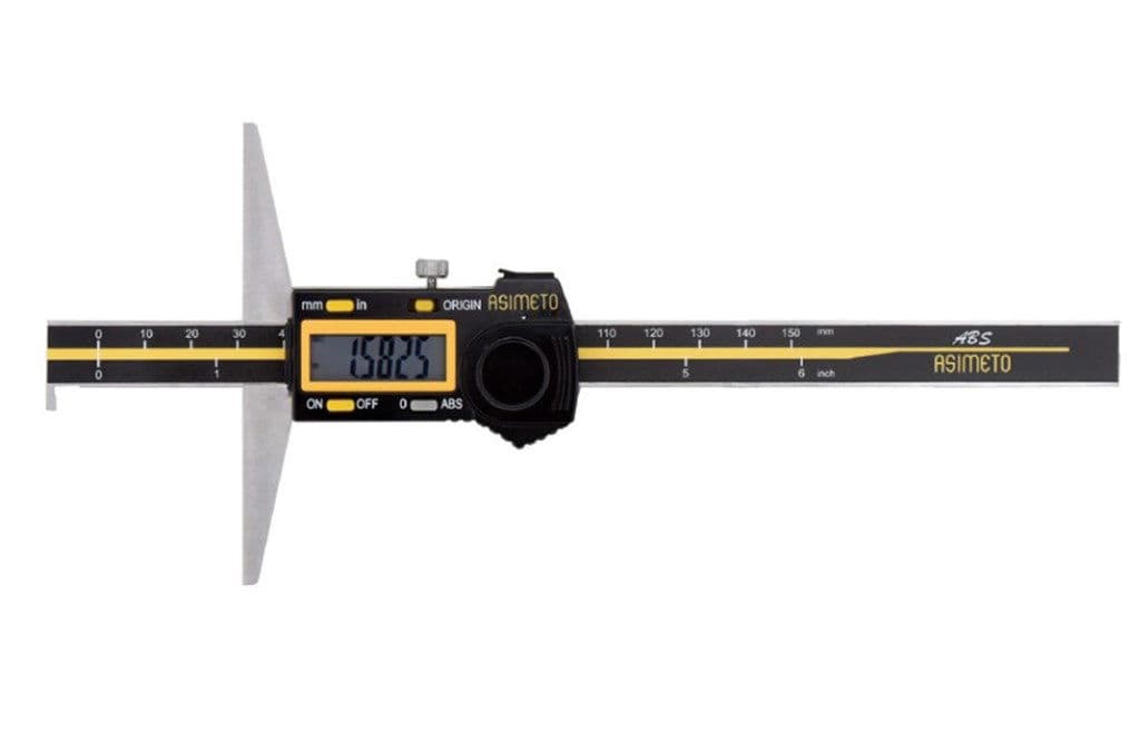 Asimeto 0-150 mm x 0.01 Tek Kanca Dijital Derinlik Kumpası