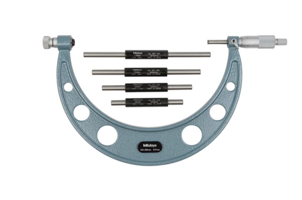 Mitutoyo Değiştirilebilir Uçlu Mikrometre Seti 100-200 mm