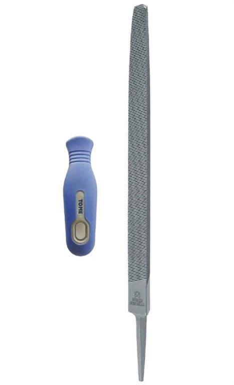 TOME 250 mm 10’’ İnce Dişli Saplı Üç Köşeli Eğe