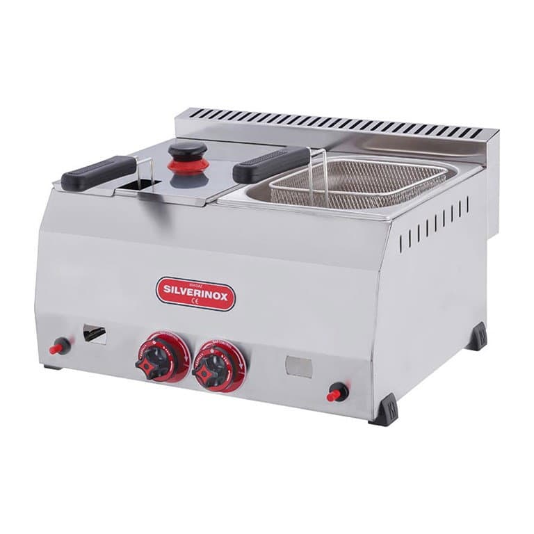 SILVERINOX 5+5 LİTRE FRİTÖZ GAZLI