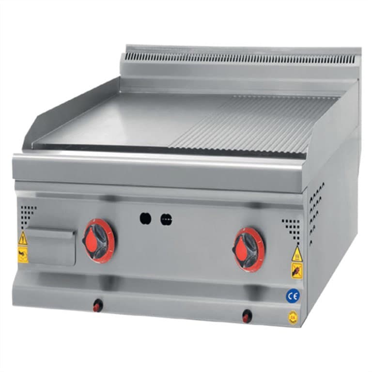 CSA INOX Set Üstü LPG Tüplü Yarı Kanallı Izgara (KROM PLEYT)