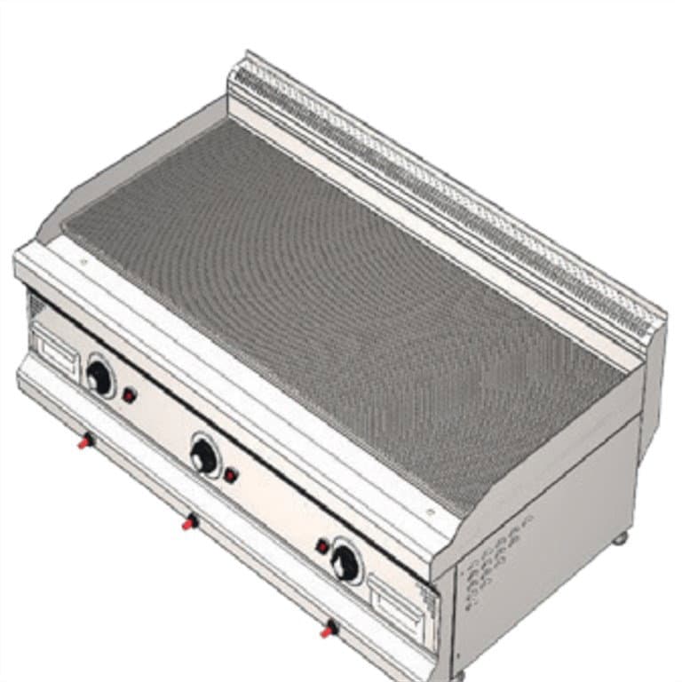 CSA INOX Set Üstü Elektrikli Tam Kanallı Izgara (KROM PLEYT)