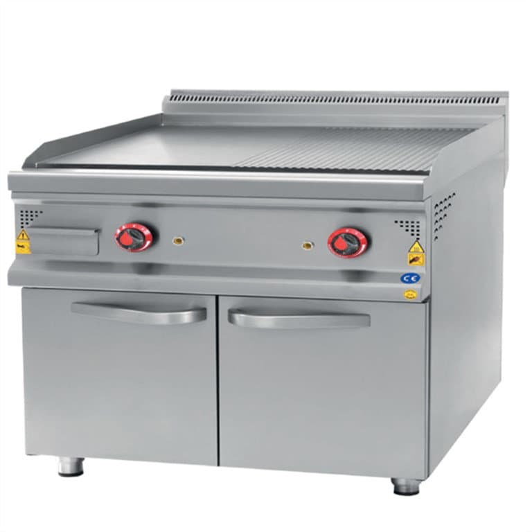 CSA INOX Dolaplı Elektrikli Yarı Kanallı Izgara (KROM PLEYT)