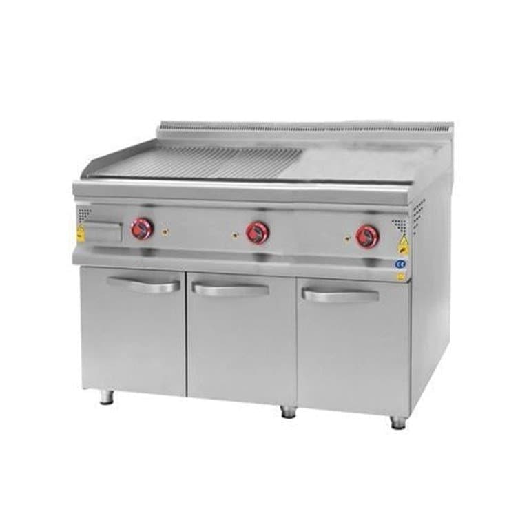 CSA INOX Dolaplı Elektrikli Yarı Kanallı Izgara (KROM PLEYT)