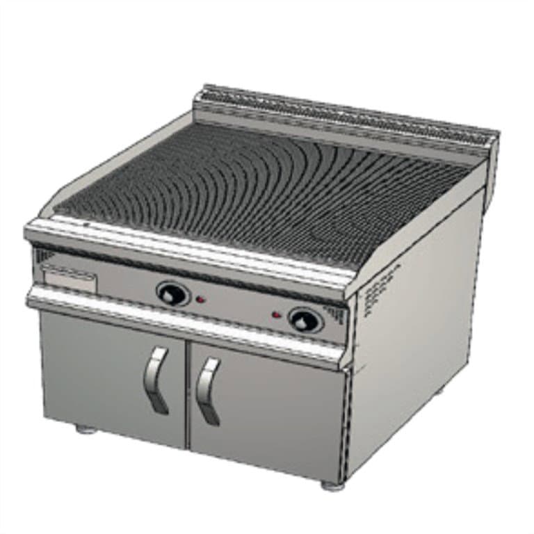 CSA INOX Dolaplı Elektrikli Tam Kanallı Izgara (KROM PLEYT)