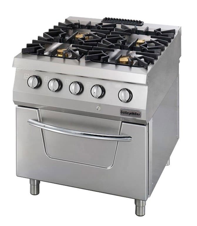 900 SERİ KUZİNE FIRINLI GAZLI 4 AÇIK ATEŞ - 48 kW
