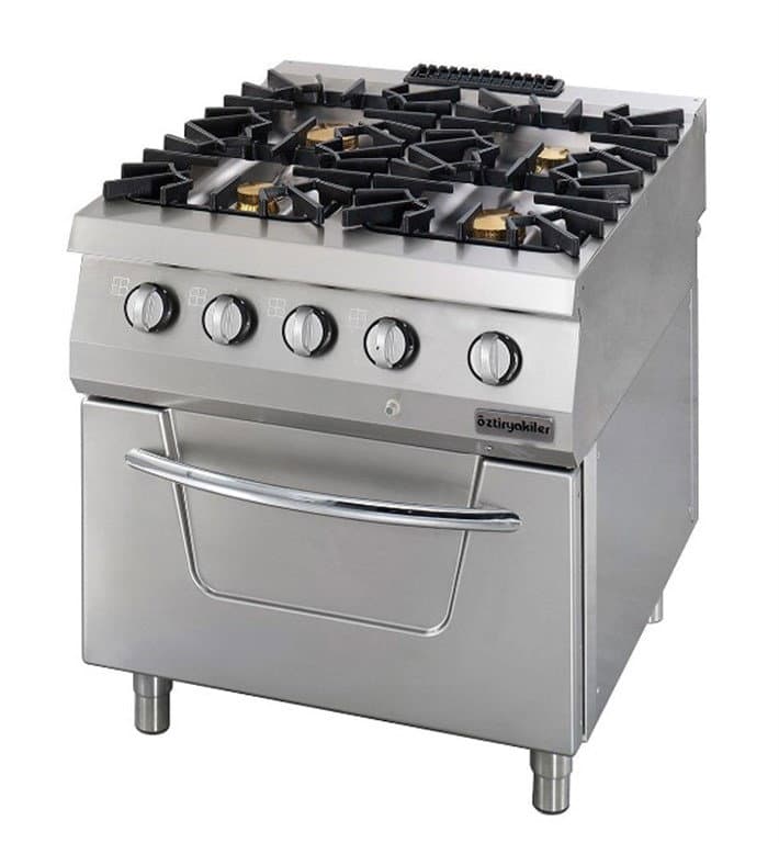900 SERİ KUZİNE GAZLI 4 AÇIK ATEŞ - FIRIN ELEKTRİKLİ