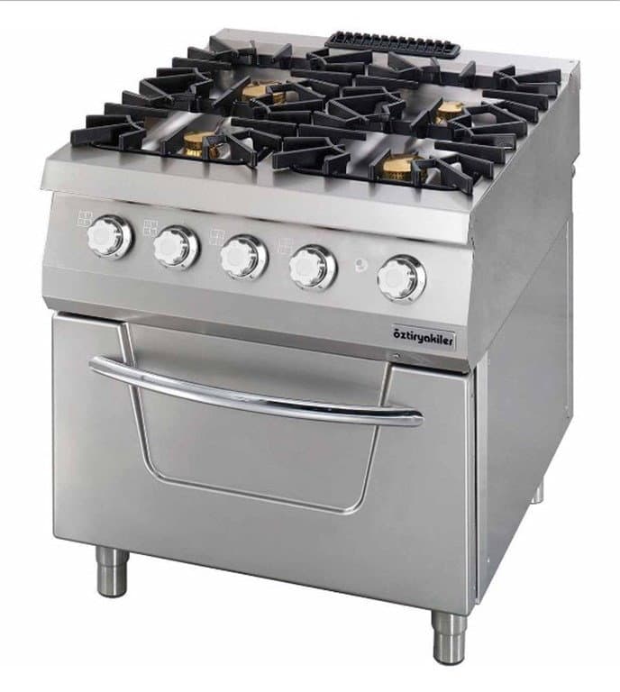 900 SERİ KUZİNE FIRINLI GAZLI 4 AÇIK ATEŞ - 40 kW