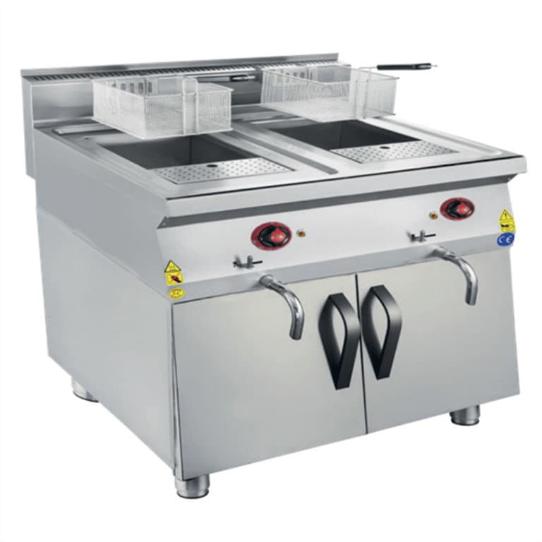 CSA İNOX Dolaplı Elektrikli Fritöz 24+24 Litre