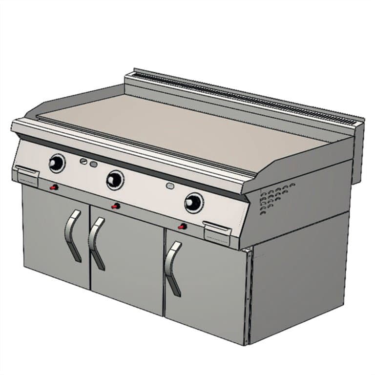 CSA İNOX Dolaplı Doğalgazlı Düz Pleyt Izgara