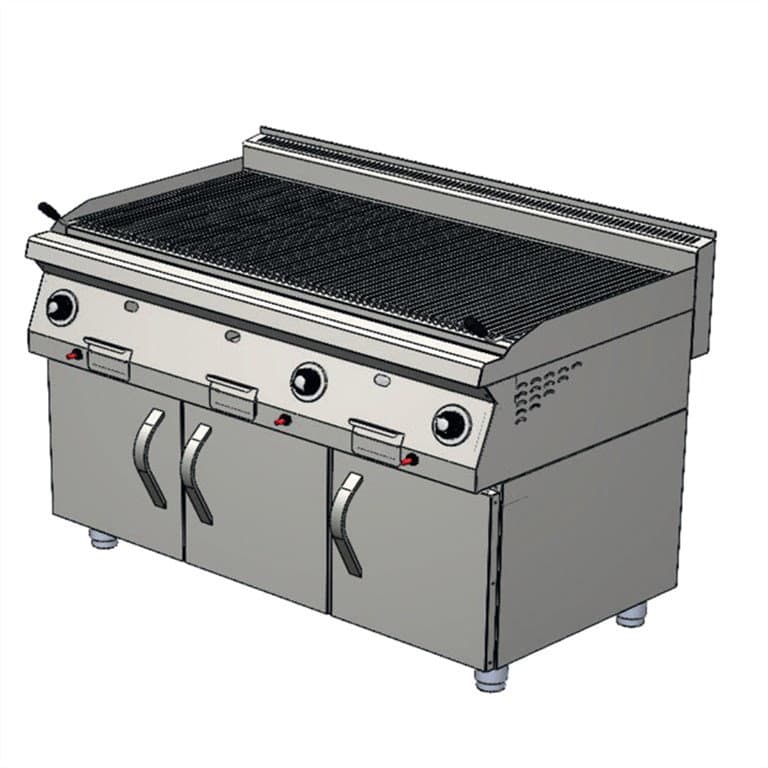 CSA İNOX Dolaplı Doğalgazlı Lavataş Balıksırtı Izgara