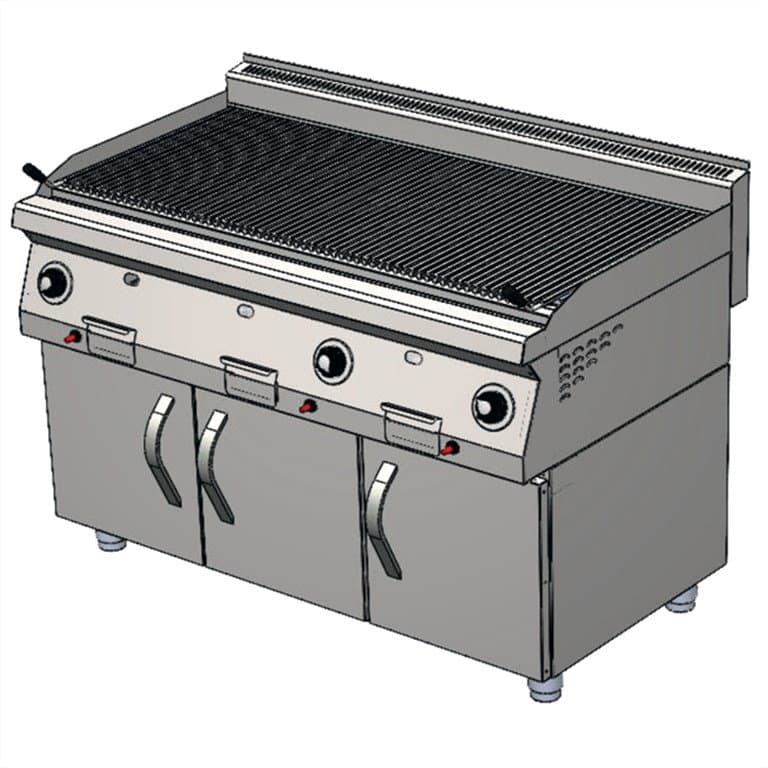 CSA İNOX Dolaplı Doğalgazlı Sulu Balıksırtı Izgara