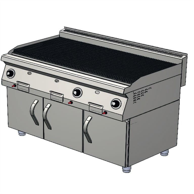 CSA İNOX Dolaplı Doğalgazlı Sulu Döküm Izgara