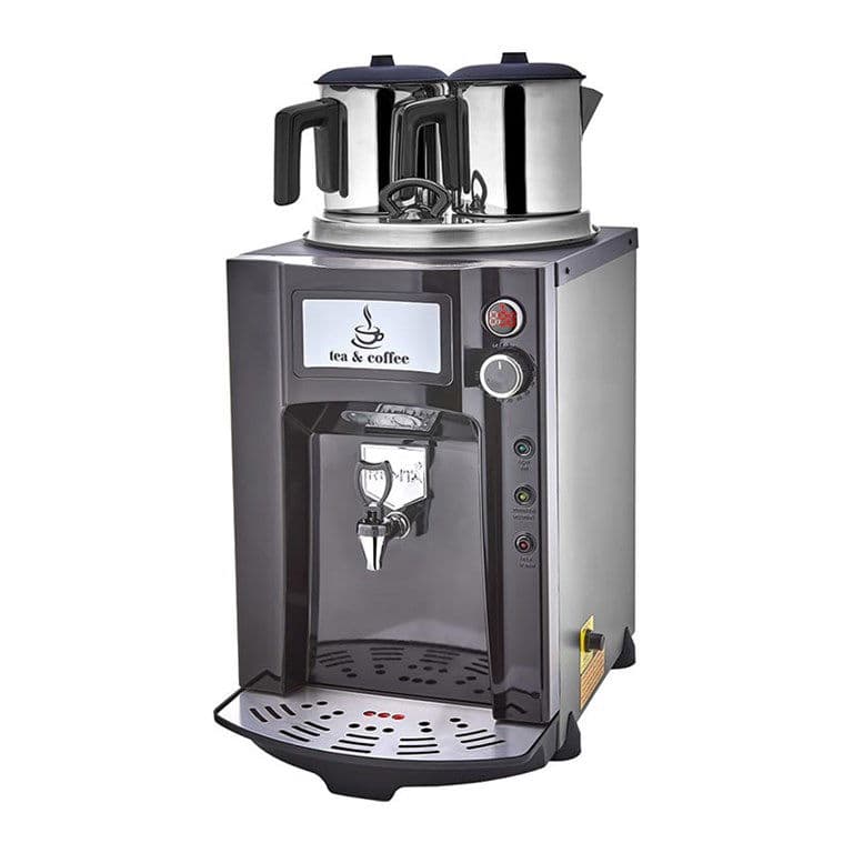 Remta De12P 2 Demlikli Jumbo Çay Makinesi, 15 L, Siyah